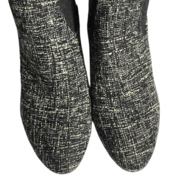 EUC DIBA Tweed Ankle Booties, Sz 8.5, Chunky Stacked heel, Dark Academia, Badie - Picture 6 of 11